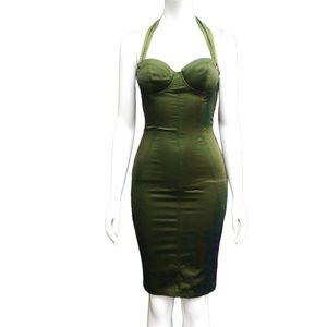 2for$63 Marciano y2k green Sleeveless Mid party Dress size 8